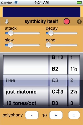 synthicity itself iphone controls