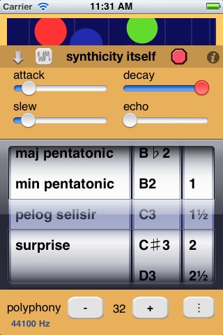 synthicity itself iphone controls